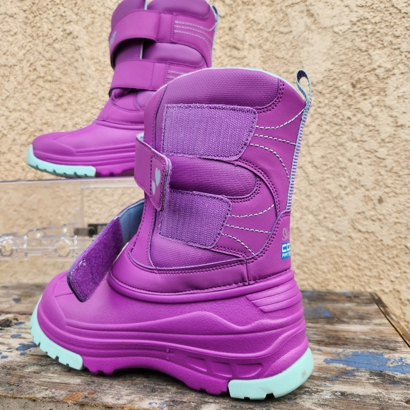 SKECHERS Snow Slopes-Rainier WP Insulated Boot Girls 1 Purple Aqua 302923L - Picture 5 of 8
